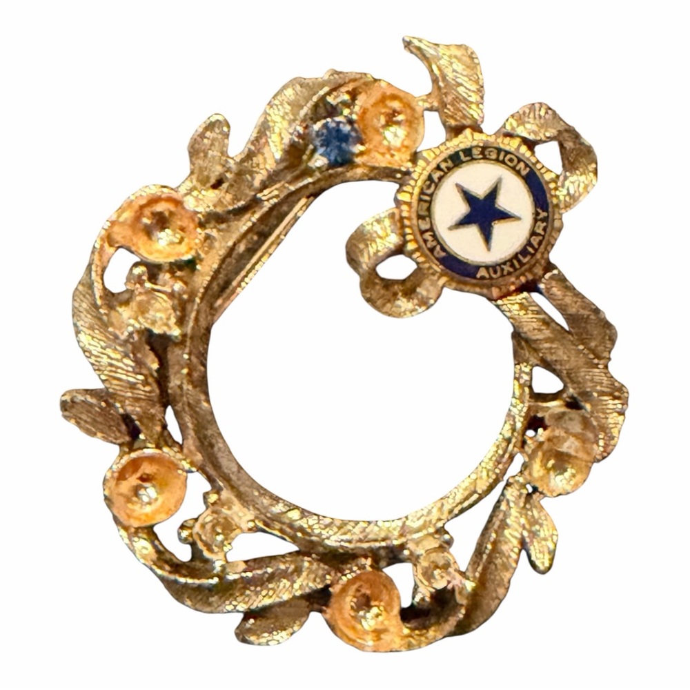 Gold and Blue American Legion Auxiliary Brooch